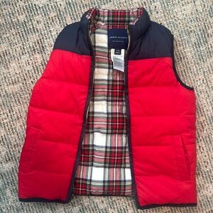 Janie and Jack red and navy blue reversible boys puffer vest. Perfect condition